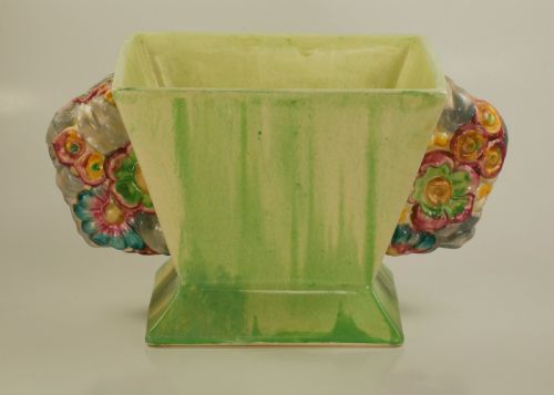 CLARICE CLIFF BIZARRE MY GARDEN VASE WITH FROG RARE POSY HOLDER SUPERB CONDITON - ADDITIONAL PHOTO 13