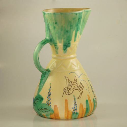 fig 2. Wade Heath Flaxman Ware Art Deco Rare Hand Painted Jug Superb Condition 9