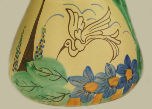 fig 3. Wade Heath Flaxman Ware Art Deco Rare Hand Painted Jug Superb Condition 9