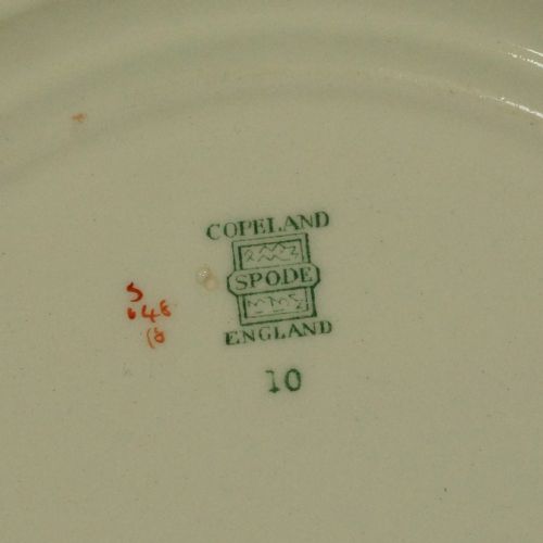VINTAGE COPELAND SPODE PLATTER 6 PLATES ANTIQUE ENGLISH 1930'S FISH PATTERN - ADDITIONAL PHOTO 12