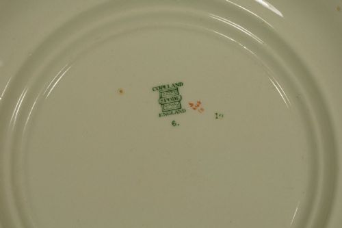 COPELAND SPODE ANTIQUE PLATTER 6 PLATES FISH PATTERN SET VINTAGE ENGLISH 1930 - ADDITIONAL PHOTO 8