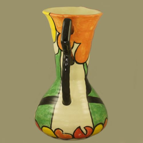fig 3. Dorothy Ann Crown Devon Tiger Trees Jug Hand Painted Vintage Rare Art Deco Vase