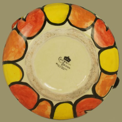 fig 4. Dorothy Ann Crown Devon Tiger Trees Jug Hand Painted Vintage Rare Art Deco Vase