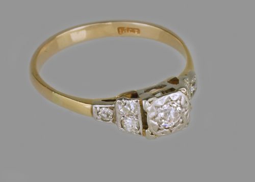 ANTIQUE 065CT OLD MINE CUT DIAMOND RING EDWARDIAN 18K GOLD ENGAGEMENT SOLITAIRE - ADDITIONAL PHOTO 5