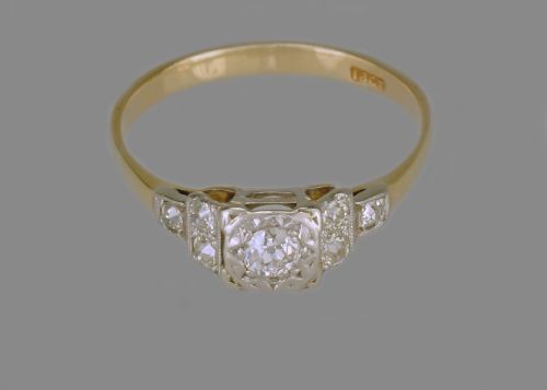 ANTIQUE 065CT OLD MINE CUT DIAMOND RING EDWARDIAN 18K GOLD ENGAGEMENT SOLITAIRE - ADDITIONAL PHOTO 6