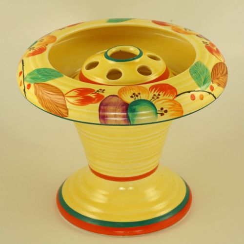 ART DECO CROWN DUCAL VASE WITH FROG RARE FLORAL POSY HOLDER SUPERB CONDITON - ADDITIONAL PHOTO 1