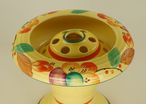 ART DECO CROWN DUCAL VASE WITH FROG RARE FLORAL POSY HOLDER SUPERB CONDITON - ADDITIONAL PHOTO 6