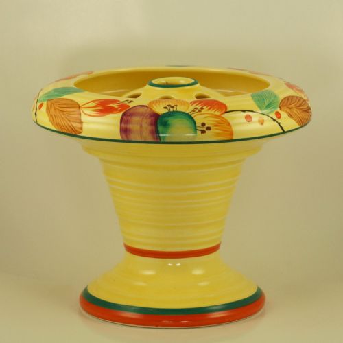ART DECO CROWN DUCAL VASE WITH FROG RARE FLORAL POSY HOLDER SUPERB CONDITON - ADDITIONAL PHOTO 8