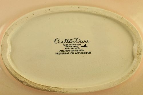 CARLTON WARE LARGE POPPY DAISY SALAD DISH 1940'S AUSTRALIAN BOWL 14 LONG - ADDITIONAL PHOTO 6