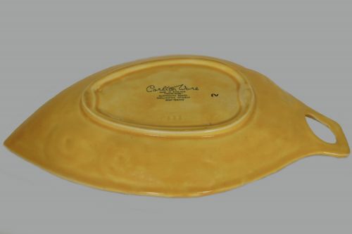 CARLTON WARE LARGE ANEMONE PIERCED HANDLE DISH 10 LONG AUSTRALIAN ART DECO BOWL - ADDITIONAL PHOTO 7