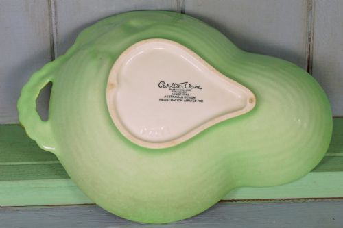 CARLTON WARE BASKET WEAVE PRIMULA BOWL AUSTRALIAN MAJOLICA GREEN BOWL 85 LONG - ADDITIONAL PHOTO 8
