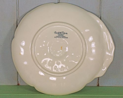 TWO CARLTON WARE YELLOW BUTTERCUP DISHES LARGE 9 MED 7 ART DECO PLATE DISH - ADDITIONAL PHOTO 6