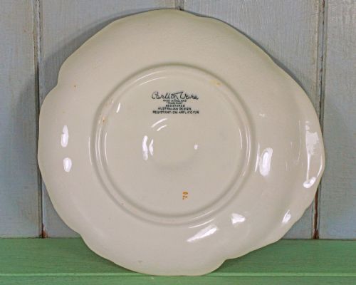 TWO CARLTON WARE YELLOW BUTTERCUP DISHES LARGE 9 MED 7 ART DECO PLATE DISH - ADDITIONAL PHOTO 7