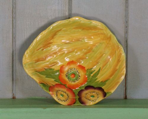 TWO CARLTON WARE ANEMONE BOWLS LARGE DISH 10 SMALL PLATE 65 AUSTRALIAN DESIGN - ADDITIONAL PHOTO 2
