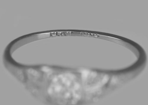 OLD MINE CUSHION CUT SOLITAIRE DIAMOND RING GENUINE 1920'S 18CT GOLD PLATINUM ANTIQUE RING - ADDITIONAL PHOTO 5
