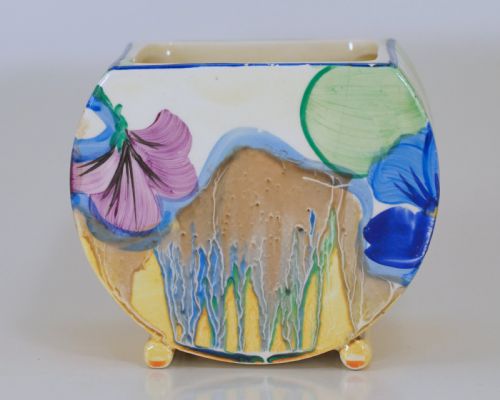 CLARICE CLIFF BIZARRE DELICIA PANSIES BONJOUR PRESERVE JAM POT BODYPOSY HOLDER - ADDITIONAL PHOTO 1