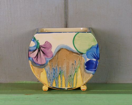 CLARICE CLIFF BIZARRE DELICIA PANSIES BONJOUR PRESERVE JAM POT BODYPOSY HOLDER - ADDITIONAL PHOTO 3