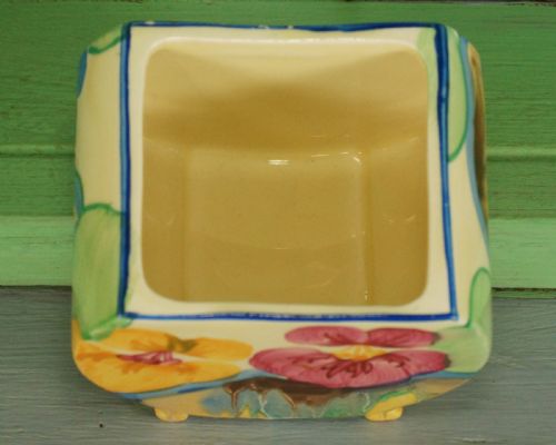 CLARICE CLIFF BIZARRE DELICIA PANSIES BONJOUR PRESERVE JAM POT BODYPOSY HOLDER - ADDITIONAL PHOTO 6