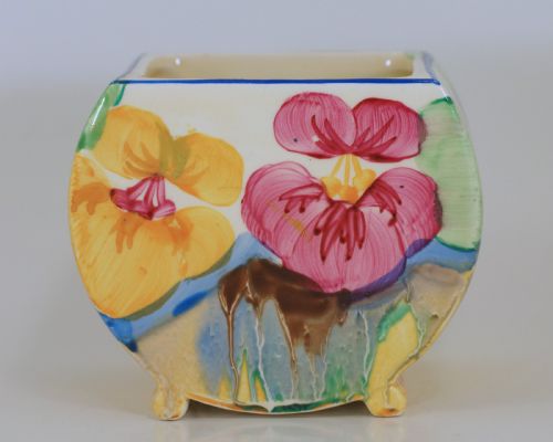 CLARICE CLIFF BIZARRE DELICIA PANSIES BONJOUR PRESERVE JAM POT BODYPOSY HOLDER - ADDITIONAL PHOTO 12