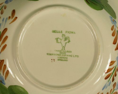 SIMPSONS BELLE FIORE VINTAGE VEGETABLE DISH WITH LID COBRIDGE CHANTICLEER WARE - ADDITIONAL PHOTO 9