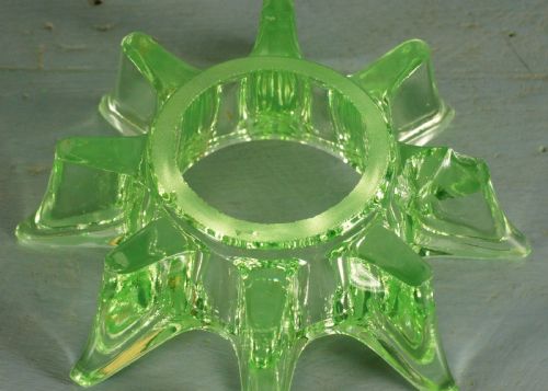 WALTHER SOHNE ART DECO GREEN URANIUM VASE WITH FROG 5X6 VASELINE GLASS BOWL - ADDITIONAL PHOTO 5