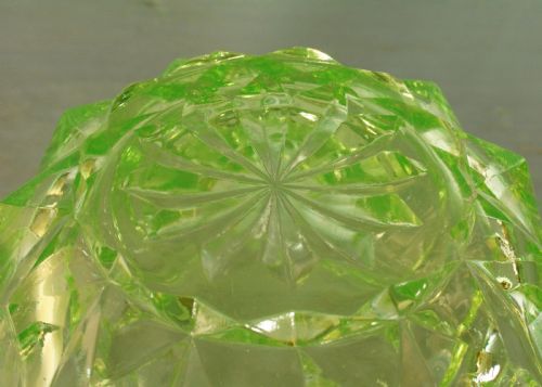WALTHER SOHNE ART DECO GREEN URANIUM VASE WITH FROG 5X6 VASELINE GLASS BOWL - ADDITIONAL PHOTO 8
