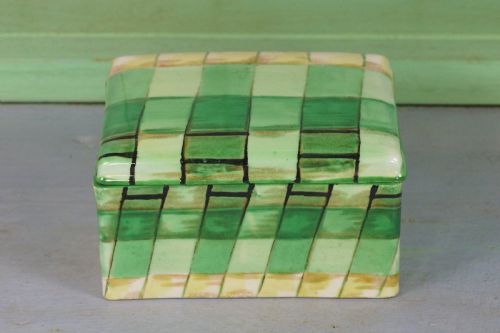 CROWN STAFFORDSHIRE ART DECO COFFEE SET RARE GEOMETRIC PATTERN BOXED PORCELAIN - ADDITIONAL PHOTO 6