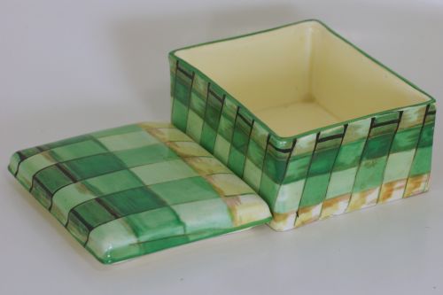 CROWN STAFFORDSHIRE ART DECO COFFEE SET RARE GEOMETRIC PATTERN BOXED PORCELAIN - ADDITIONAL PHOTO 18
