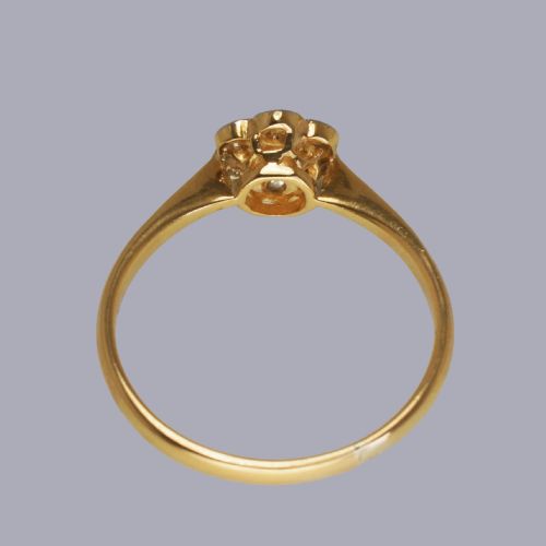 EDWARDIAN 18CT GOLD PLAT DIAMOND ANTIQUE CLUSTER RING VINTAGE DAISY RING CIRCA 1910 - ADDITIONAL PHOTO 8