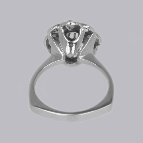 18CT GOLD DIAMOND CLUSTER RING FRENCH RETRO 100CT DIAMOND ART DECO RING CIRCA 1920 - ADDITIONAL PHOTO 13