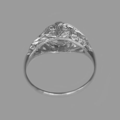 ANTIQUE DIAMOND SOLITAIRE 18CT GOLD PLATINUM 1920S VINTAGE ENGAGEMENT RING - ADDITIONAL PHOTO 12