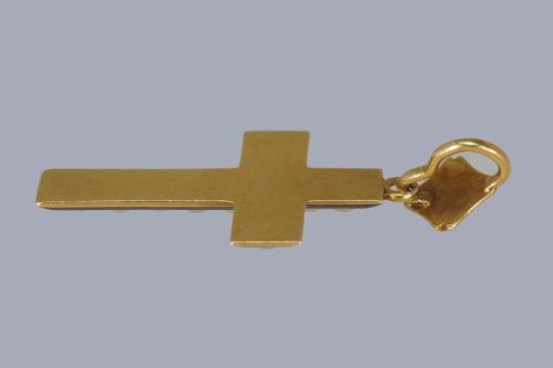VICTORIAN PEARL BLUE ENAMEL CRUCIFIX PENDANT 18CT GOLD ANTIQUE CROSS CIRCA 1900 - ADDITIONAL PHOTO 6
