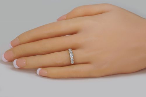 ART DECO SWISS CUT DIAMOND 18CT GOLD PLATINUM FIVE STONE VINTAGE 1920'S RING - ADDITIONAL PHOTO 10