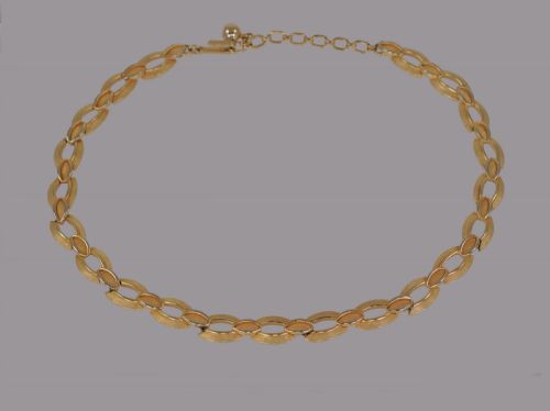 VINTAGE TRIFARI LINK CHAIN NECKLACE BRACELET SET 1960'S SIGNED CROWN T CHARM - ADDITIONAL PHOTO 11