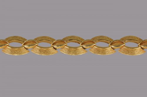VINTAGE TRIFARI LINK CHAIN NECKLACE BRACELET SET 1960'S SIGNED CROWN T CHARM - ADDITIONAL PHOTO 12