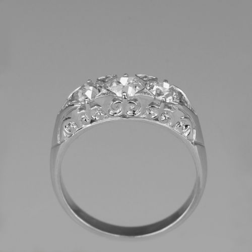 DIAMOND TRILOGY RING 18CT WHITE GOLD 3 STONE 130CT DIAMOND ENGAGEMENT RING - ADDITIONAL PHOTO 11