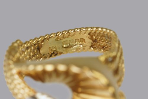 VINTAGE KUTCHINSKY DIAMOND RING 18CT GOLD DRESS RING LONDON 1960'S COCKTAIL RING - ADDITIONAL PHOTO 13