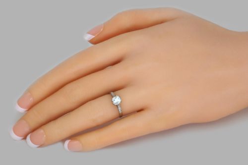 ANTIQUE 18CT GOLD SOLITAIRE 080CT OLD CUT DIAMOND VINTAGE ENGAGEMENT RING CIRCA 1910 - ADDITIONAL PHOTO 1