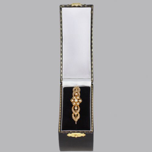EDWARDIAN PEARL BANGLE BELLE EPOQUE 15CT GOLD ANTIQUE PEARL BRACELET CIRCA 1910 - ADDITIONAL PHOTO 12