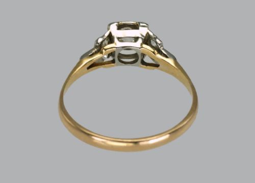 ANTIQUE OLD MINE CUT DIAMOND RING 18CT GOLD EDWARDIAN ENGAGEMENT RING - ADDITIONAL PHOTO 9