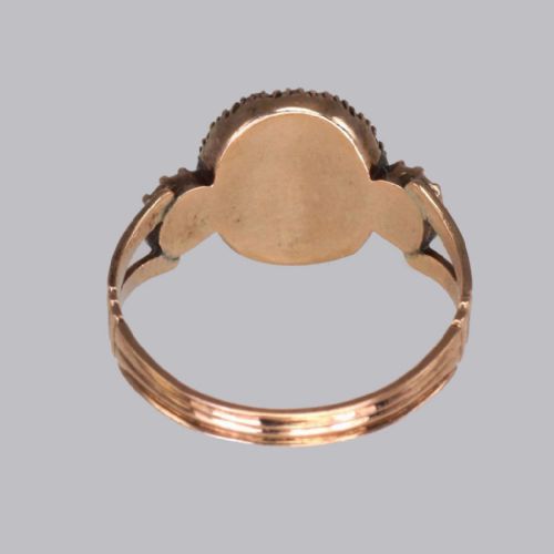 GEORGIAN GARNET NATURAL PEARL RING 15CT ROSE GOLD ANTIQUE RING CIRCA 1820 - ADDITIONAL PHOTO 6
