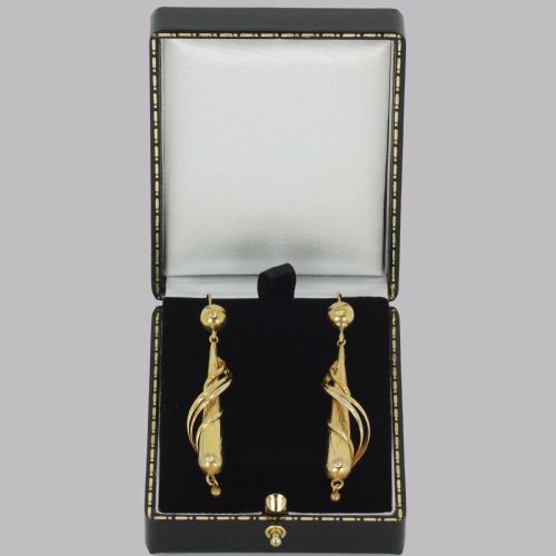 VICTORIAN 18CT GOLD DROP EARRINGS ANTIQUE 2 12 LONG DANGLING EARRINGS CIRCA1880 - ADDITIONAL PHOTO 5