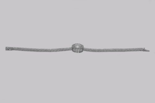 JAEGERLECOULTRE DIAMOND BRACELET WATCH LADIES VINTAGE 18CT GOLD 1950'S WATCH - ADDITIONAL PHOTO 12