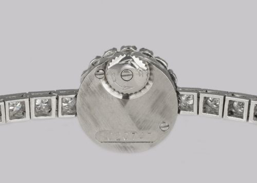 JAEGERLECOULTRE DIAMOND BRACELET WATCH LADIES VINTAGE 18CT GOLD 1950'S WATCH - ADDITIONAL PHOTO 13
