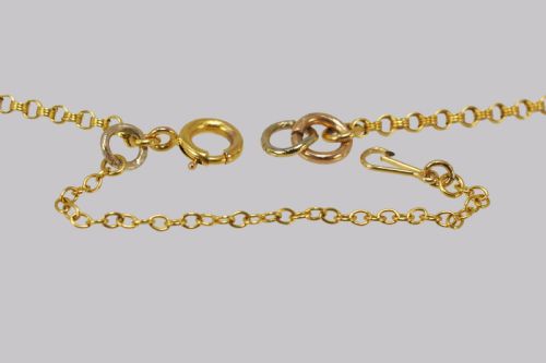 ANTIQUE SEED PEARL NECKLACE 15CT GOLD THREE LEAF CLOVER EDWARDIAN NECKLACE CIRCA 1910 - ADDITIONAL PHOTO 6
