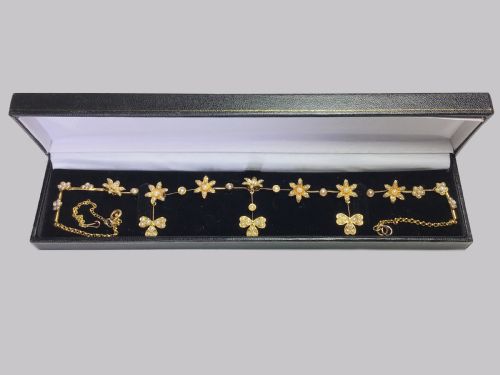 ANTIQUE SEED PEARL NECKLACE 15CT GOLD THREE LEAF CLOVER EDWARDIAN NECKLACE CIRCA 1910 - ADDITIONAL PHOTO 7