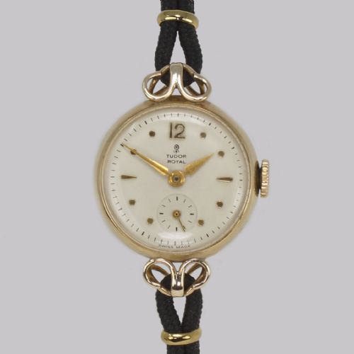 vintage rolex tudor royal 9ct gold lady's watch manual wind cocktail watch hallmarked chester 1952 - CATEGORY: ANTIQUE WATCHES - DATED 1950