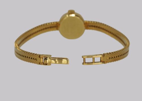 VINTAGE 18CT GOLD BRACELET WATCH UNIVERSAL GENEVE J W BENSON LADIES 1960S WATCH - ADDITIONAL PHOTO 5