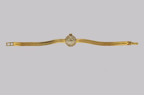 VINTAGE 18CT GOLD BRACELET WATCH UNIVERSAL GENEVE J W BENSON LADIES 1960S WATCH - ADDITIONAL PHOTO 7