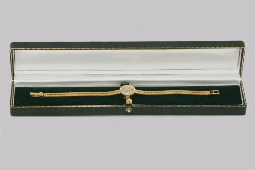 VINTAGE 18CT GOLD BRACELET WATCH UNIVERSAL GENEVE J W BENSON LADIES 1960S WATCH - ADDITIONAL PHOTO 14